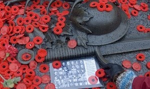 Giving Respect To The War Memorial